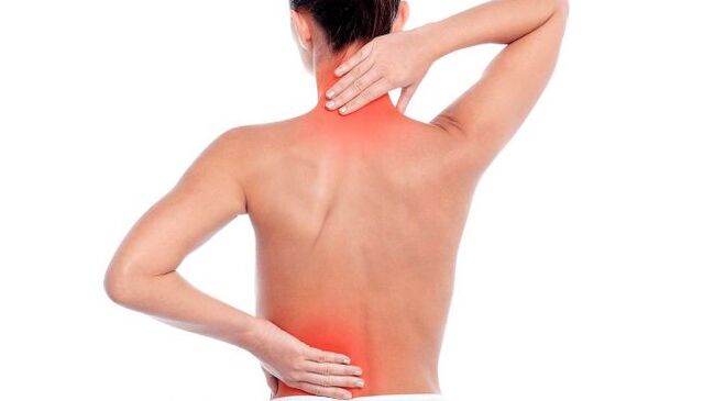 back pain with osteochondrosis